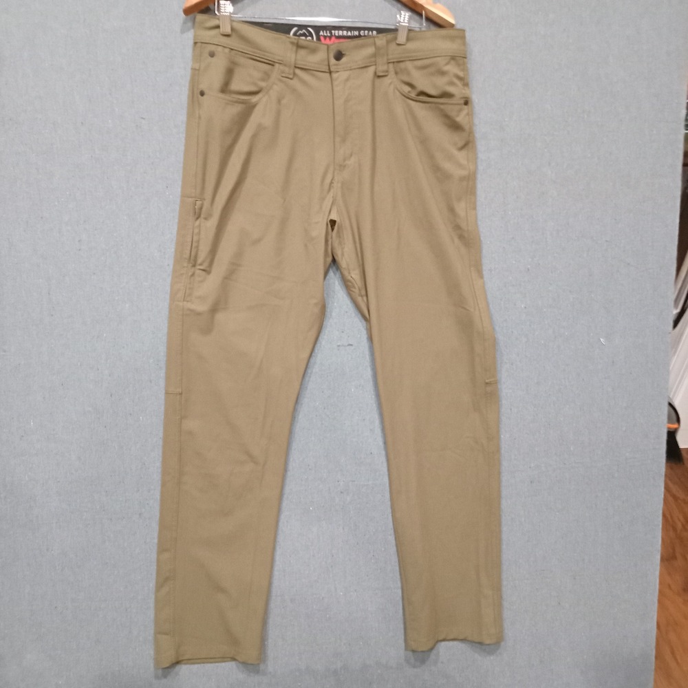 Wrangler ATG All Terrain Gear Mens 36x32 Khaki Performance Pants NS808ST
